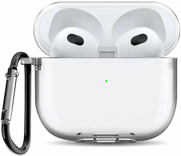 Чехол Gurdini для Airpods 4, силикон, прозрачный