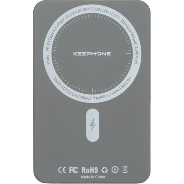 PowerBank KeepHone Magsafe 5000mAh серый 2