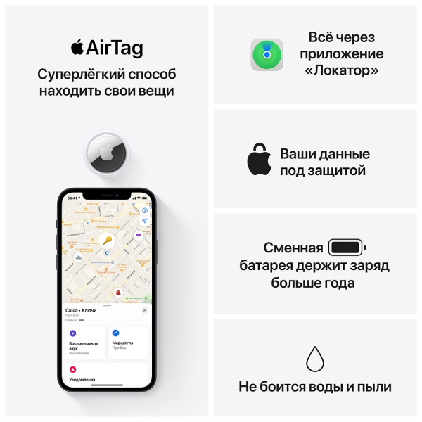 Беспроводная метка Apple AirTag 4