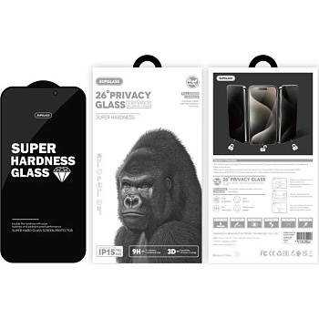 Защитное стекло Supglass для iPhone 16 Pro Max Антишпион