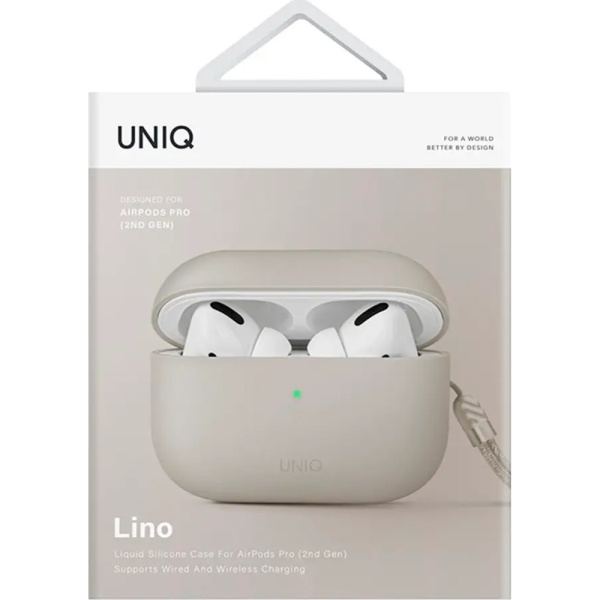 Чехол UNIQ Lyden для Airpods Pro 2 бежевый кожа 4