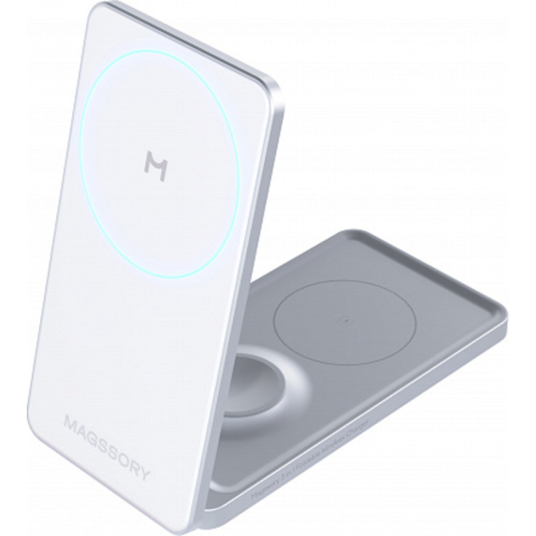 Беспроводное зарядное устройство Magssory FLIP Design 3в1 белый 1