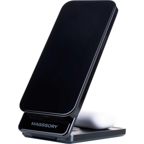 Беспроводное зарядное устройство Magssory FLIP Design 3в1 черный 2
