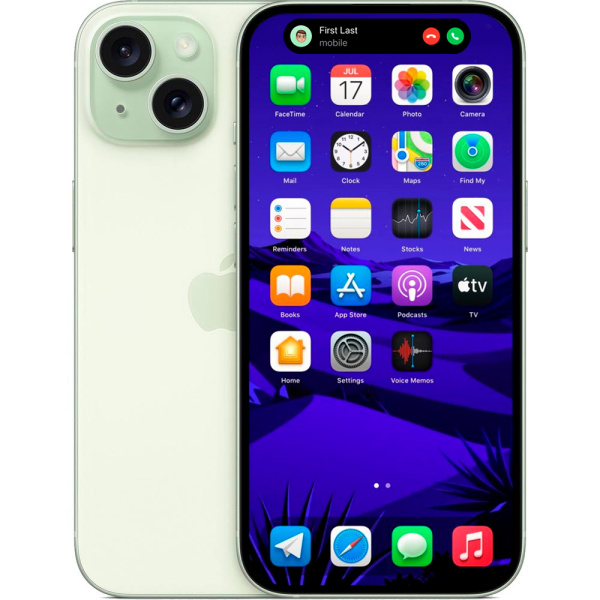 Смартфон Apple iPhone 15 зеленый 1