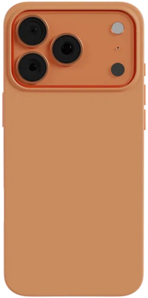 Чехол AceCase Soft Shell для iPhone 17 Pro оранжевый
