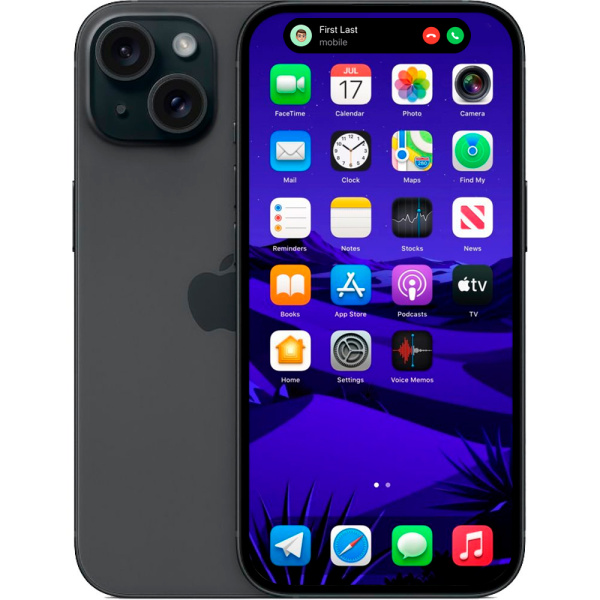 Смартфон Apple iPhone 15 черный 1
