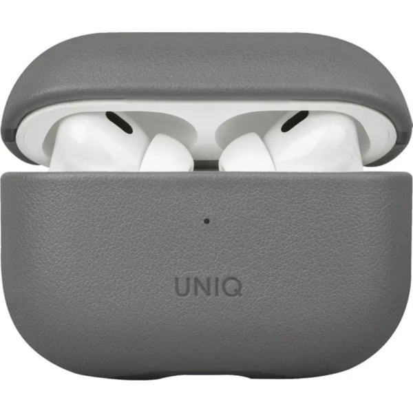 Чехол UNIQ Lyden для Airpods Pro 2 серый кожа 1