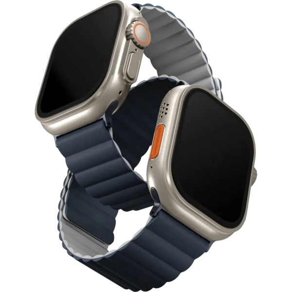 Ремешок силиконовый UNIQ REVIX для Apple Watch 44454649 (сине-серый) 1